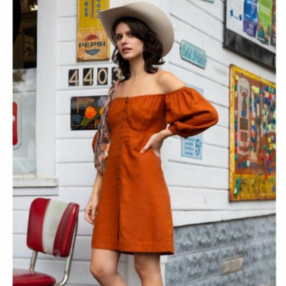 SPELL & THE GYPSY Rani Mini Dress ~ Copper XL - Picture 2 of 5